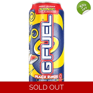G FUEL - Sonic the Hedgehog Peach Rings Zero Sugar Energy Drink 473ml